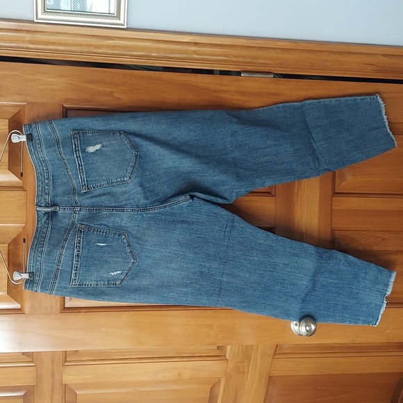 🆕➕️ Evri Ankle Distressed and Stretchy Size 24W Blue Jeans - Picture 2 of 9